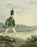 A grenadier of the Queen's Rangers, ca. 1780