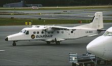 Guardair Dornier 228 at Oslo Airport, Gardermoen in 2000 Guardair Do-228-212 LN-BER.jpg
