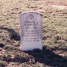 Hammett's grave, in Arlington National Cemetery, (section 12, site 508)
