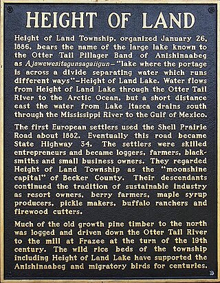 <span class="mw-page-title-main">Height of Land Township, Becker County, Minnesota</span> Township in Minnesota, United States