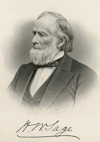 <span class="mw-page-title-main">Henry W. Sage</span> American businessman, philanthropist (1814–1897)