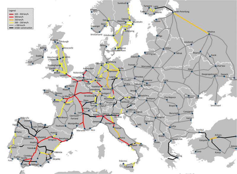 File:High Speed Railroad Map Europe 2009.gif