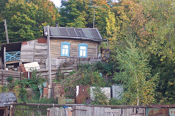 Ein Haus am Wolga-Ufer in Samara