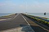 The Houtribdijk (road N307) from Enkhuizen to Lelystad