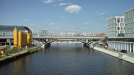 Humboldthafen Berlin von der Hugo Preuß Brücke fotografiert im September 2019