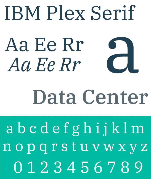 Description de l'image IBM Plex Serif sample.svg.