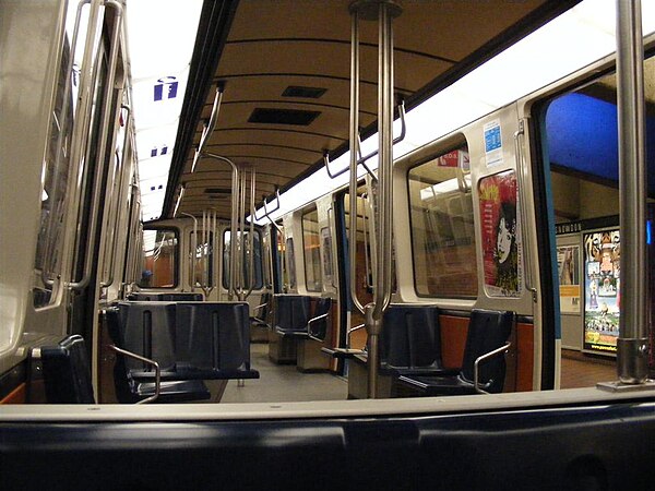 The interior of a MR-73 train.