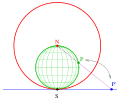 Stereographic projection as an inversion of a sphere