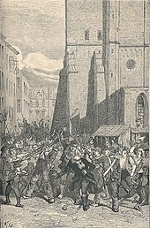 The anti-Jewish riots in Copenhagen, Denmark in September 1819 Jodefejden 1819.jpg