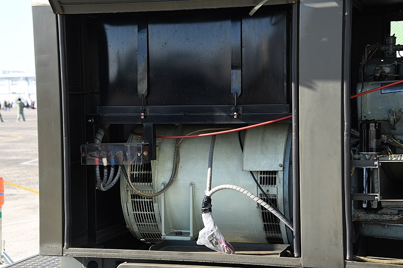 File:JASDF AE-1 generator truck(Hino Dutro, No.4388) generator right side view at Komaki Air Base November 9, 2019 02.jpg