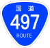 Schild der National Route 497