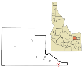 Jefferson County Idaho Incorporated and Unincorporated areas Ririe Highlighted.svg