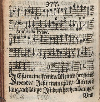 <span class="mw-page-title-main">Jesu, meine Freude</span> 1653 sacred song composed by Johann Crüger with lyrics by Johann Franck