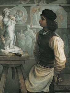 Le Jeune sculpteur dans son atelier (1865), pastel, musée de Bourgoin-Jallieu.