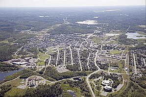 Luchtfoto van de gemeenschap