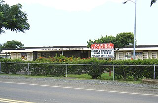 <span class="mw-page-title-main">Kahuku High & Intermediate School</span> Public, co-educational school in Kahuku, Hawaii, United States