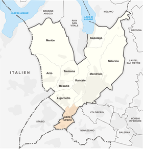 Map of Genestrerio