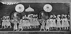 Ahom Maharaja Siva Singha and Maharani Ambika on royal procession