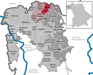 Läget för Kleinkahl i Landkreis Aschaffenburg