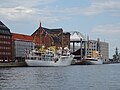 The royal yachts Norge and Dannebrog in Copenhagen.