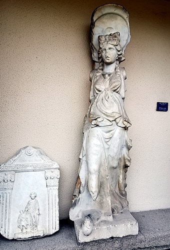 A marble statue of Nike, the Ancient Greek goddess located in Konya Archaeological Museum.