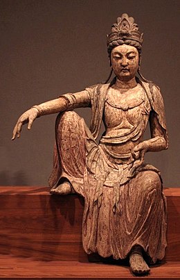 Kuan-yan bodhisattva, Northern Sung dynasty, China, c. 1025, wood, Honolulu Academy of Arts.jpg