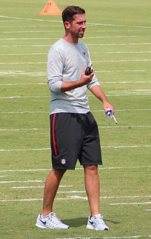 Shanahan at Falcons training camp in 2016 Kyle Shanahan July 2016.jpg