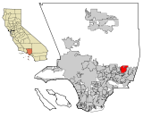 LA County Incorporated Areas Glendora highlighted.svg