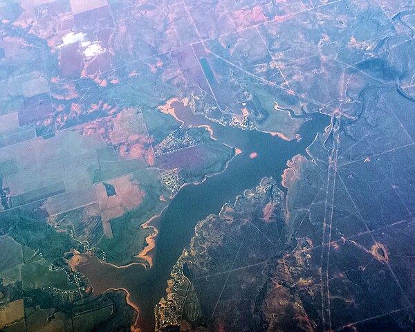 Lake Stamford from 34,000 feet