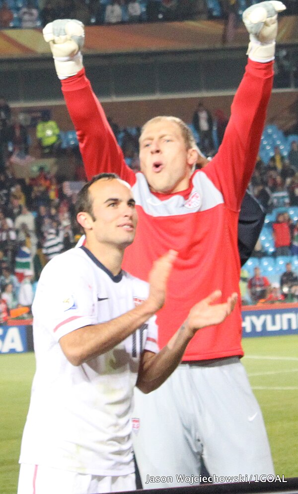 Guzan (right) with the United States national team at the 2010 FIFA World Cup.