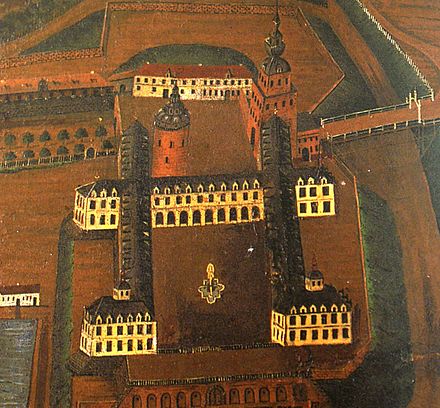 Lauenburg Castle in Lauenburg upon Elbe, seat of the Lauenburg Younger Line by the end of the 16th century, until its destruction in 1616