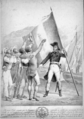 Le jeune Ogé arrivant au Cap le 12 octobre 1790 et déployant l'étendard de la liberté.