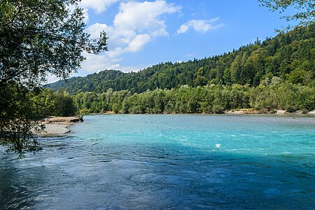 Lech above the Lech falls Füssen