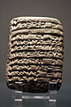 Liste d'objets, mobilier et denrées, appartenant au trésor d'un temple, période d'Ur III.