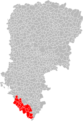 Lokalisering av kommunesamfunnet i kantonen Charly-sur-Marne