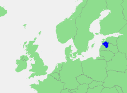 Pozicija Riškog zaljeva na karti sjeverne Evrope