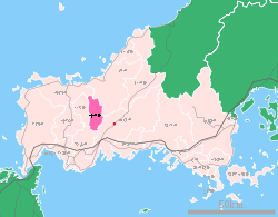 Location of Mitō in Yamaguchi