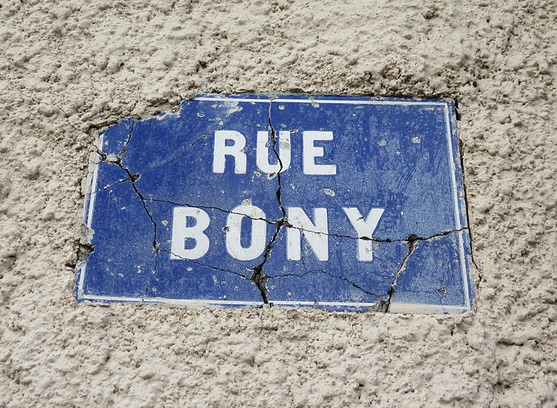 File:Lyon 4e - Rue Bony - Plaque (mars 2019).jpg