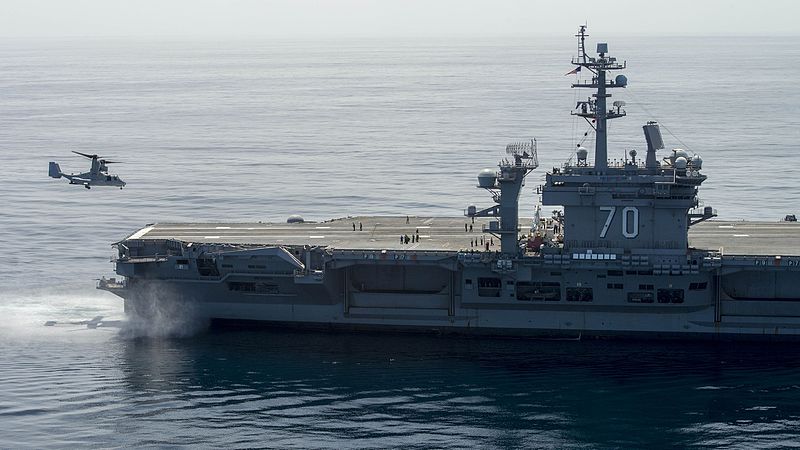 File:MV-22B Osprey of VMX-1 takes off from USS Carl Vinson (CVN-70) in June 2016.JPG
