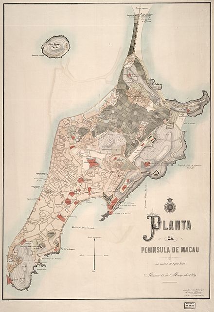 1889 Map of Macau.