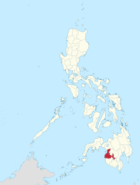 मानचित्र जिसमें मगिन्दानाओ Maguindanao हाइलाइटेड है