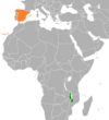 Location map for Malawi and Spain.