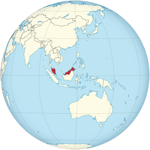 Malaysia on the globe (Southeast Asia centered) .svg
