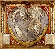 Աշխարհի սրտաձև քարտեզը ըստ Օրենտիուս Ֆինեուսի ներքևում Անտարկտիդան է 1536 [5]