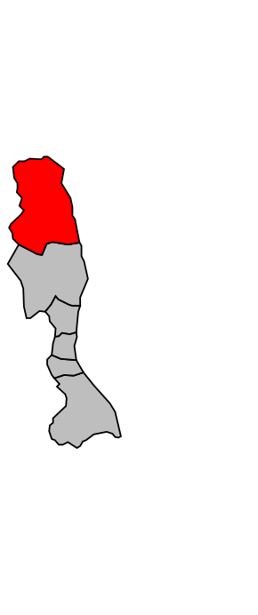 Kanton na mapě arrondissementu Bastia