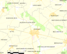 Mapa obce Étrépagny