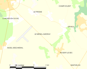 Poziția localității Le Mesnil-Hardray