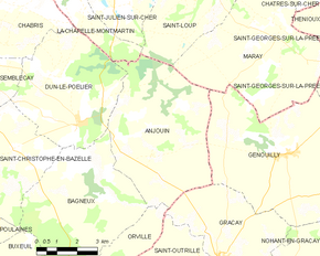 Poziția localității Anjouin