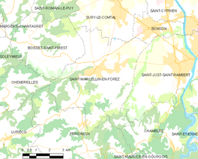 Poziția localității Saint-Marcellin-en-Forez