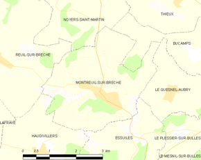 Poziția localității Montreuil-sur-Brêche